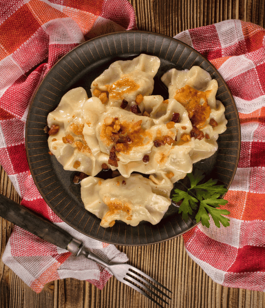 Domowe pierogi obok zacisza