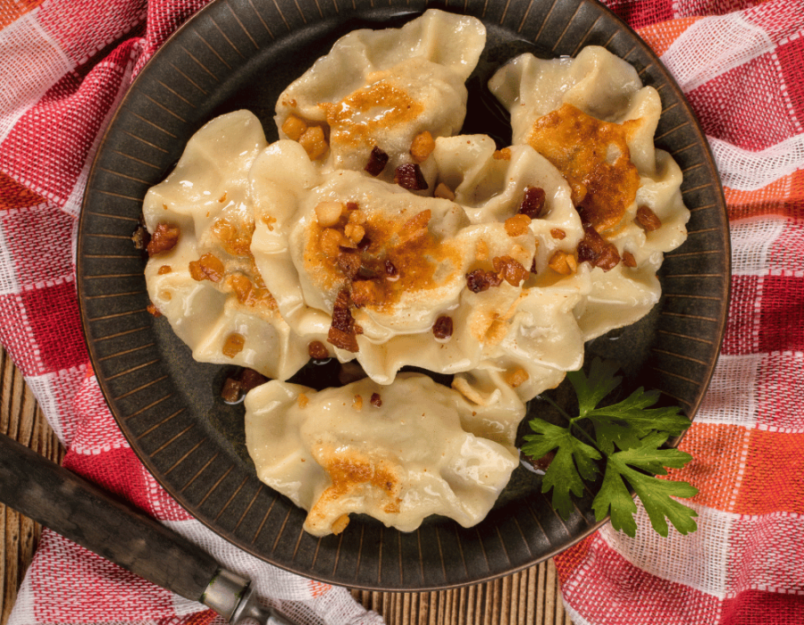 Domowe pierogi obok zacisza